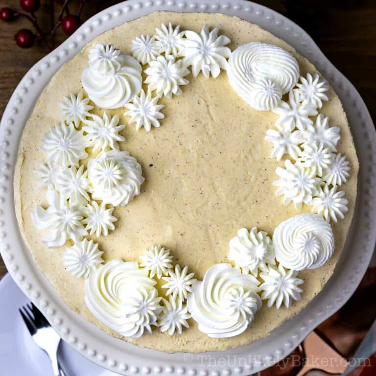 Easy No Bake Eggnog Cheesecake Recipe