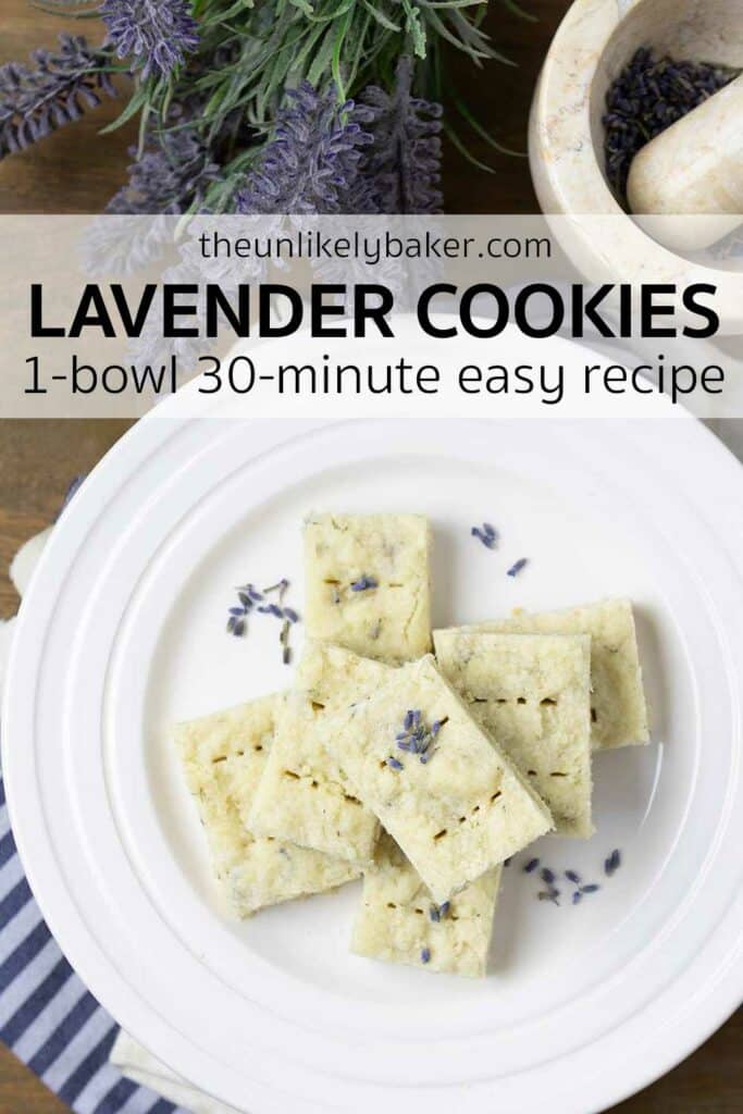 Pin for Easy Lavender Cookies Recipe.
