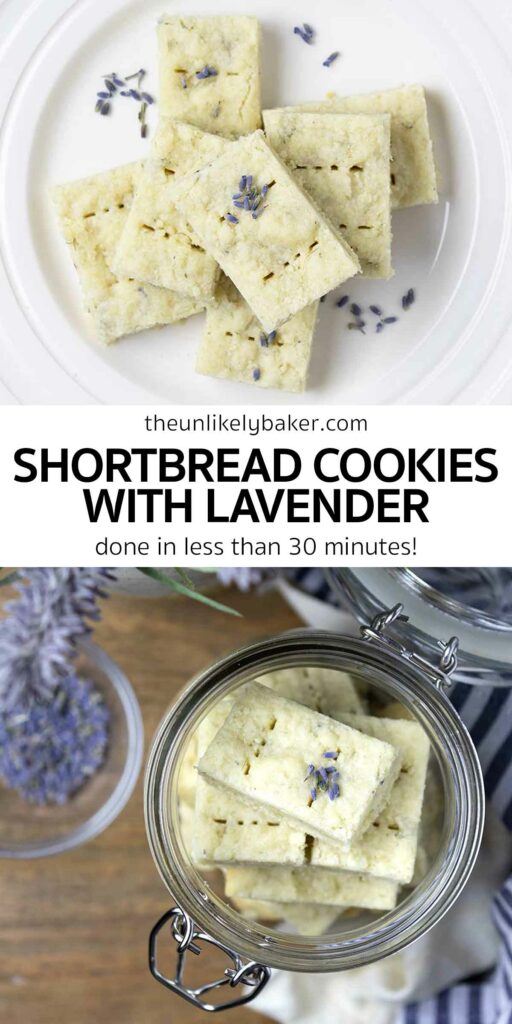 Pin for Lavender Shortbread Cookies.