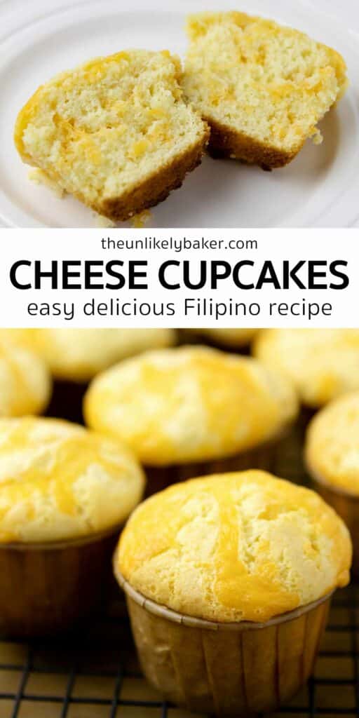 Pin for Easy No-Fail Cheese Cupcake Recipe.