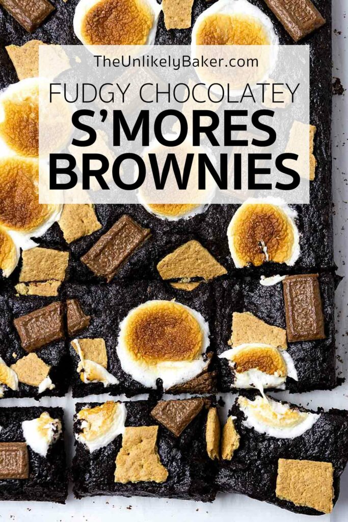 Pin for Fudgy S'mores Brownies.