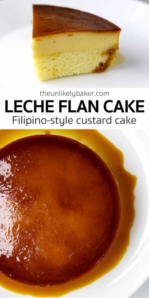 Pin for Delicious Leche Flan Cake.