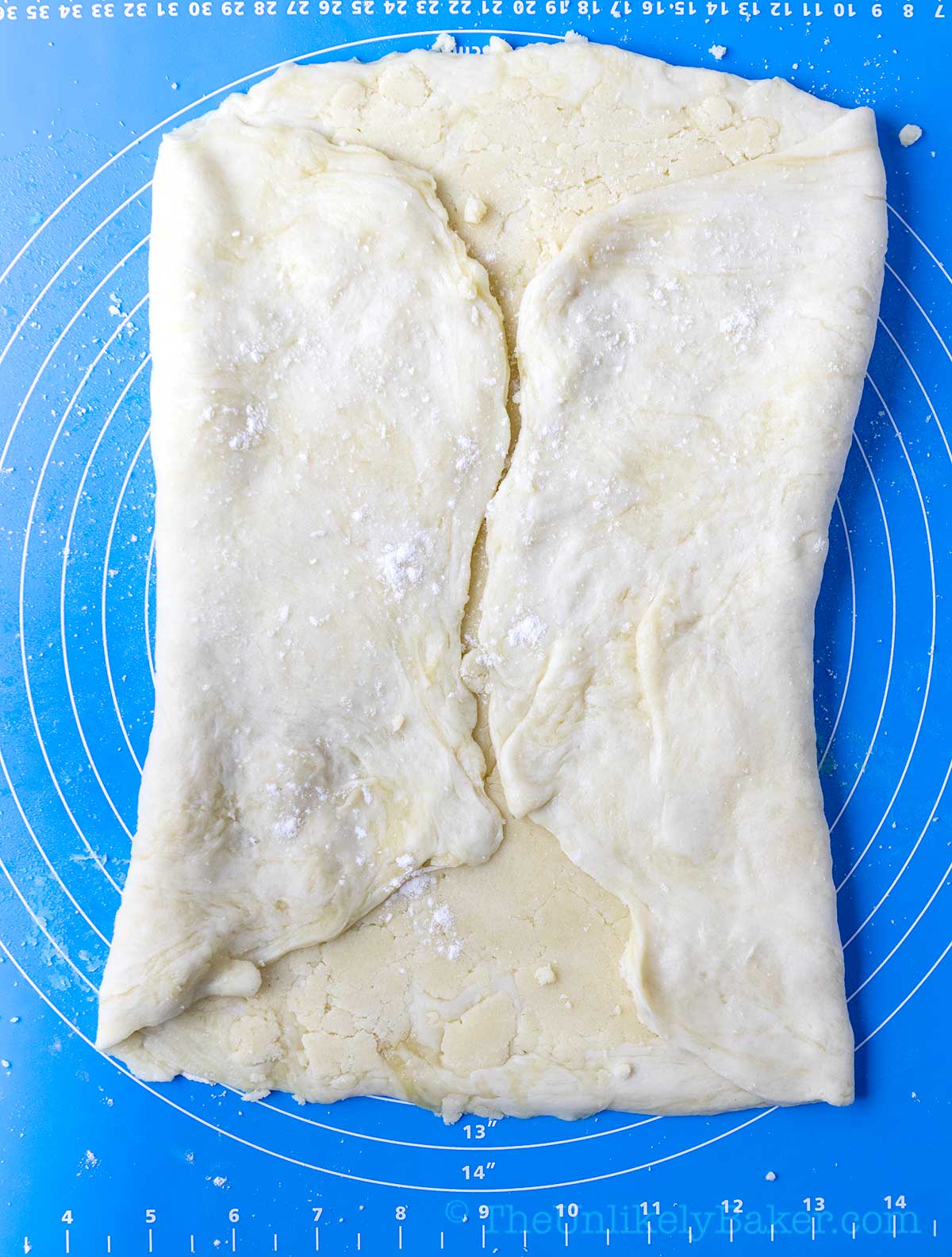 Hopia dough folded.