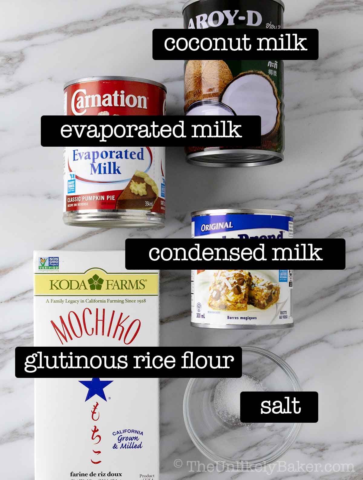 Espasol ingredients with text overlay.