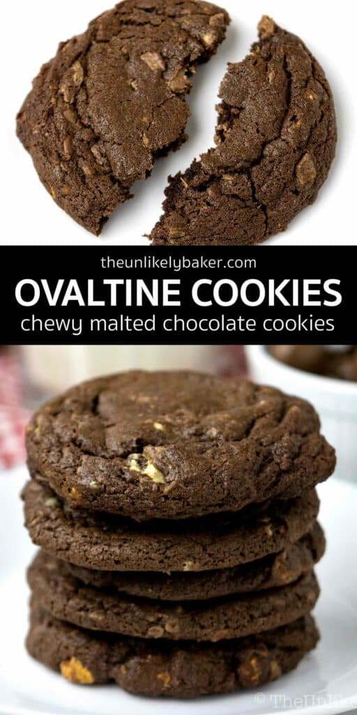Pin for Ovaltine Cookies (Chocolate Malt Cookies).