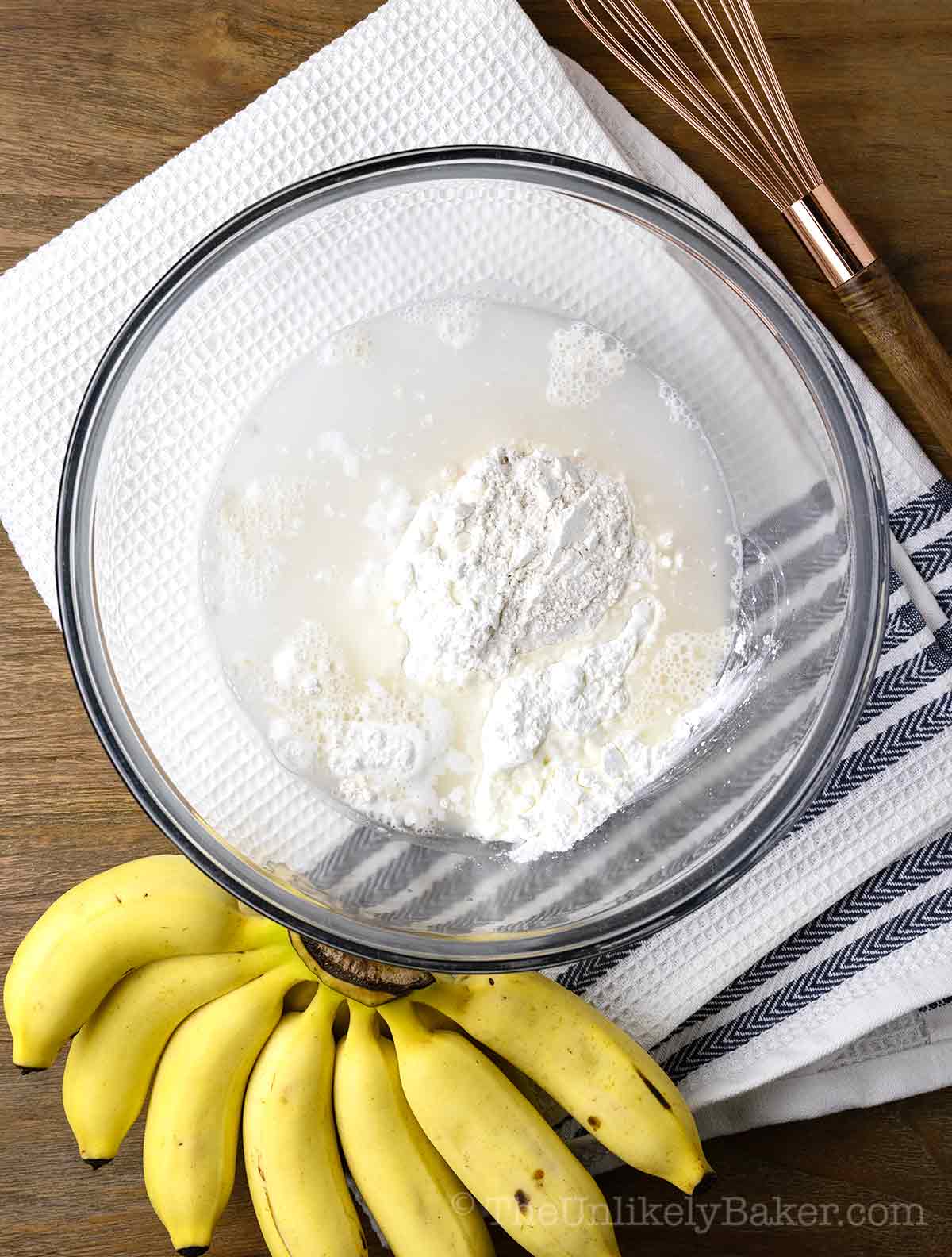 Maruya batter in a bowl.