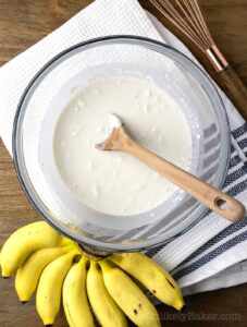 Pinaypay batter in a bowl.