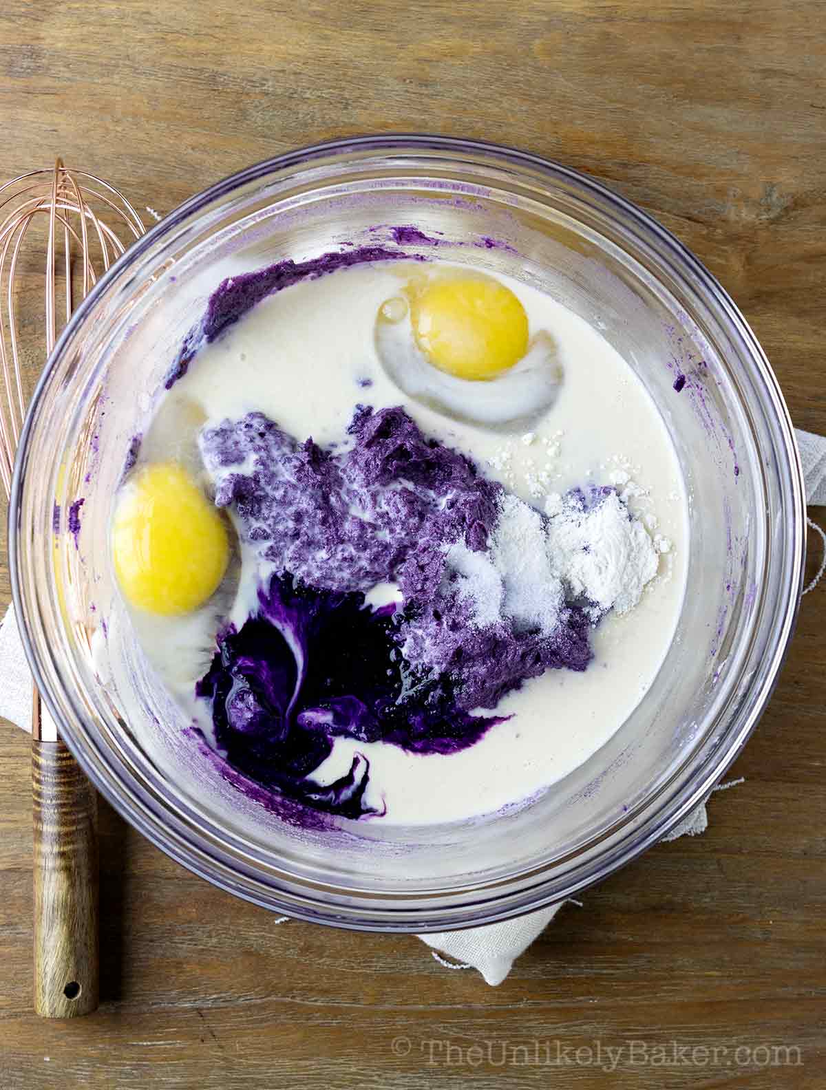 All pie ingredients in a bowl.