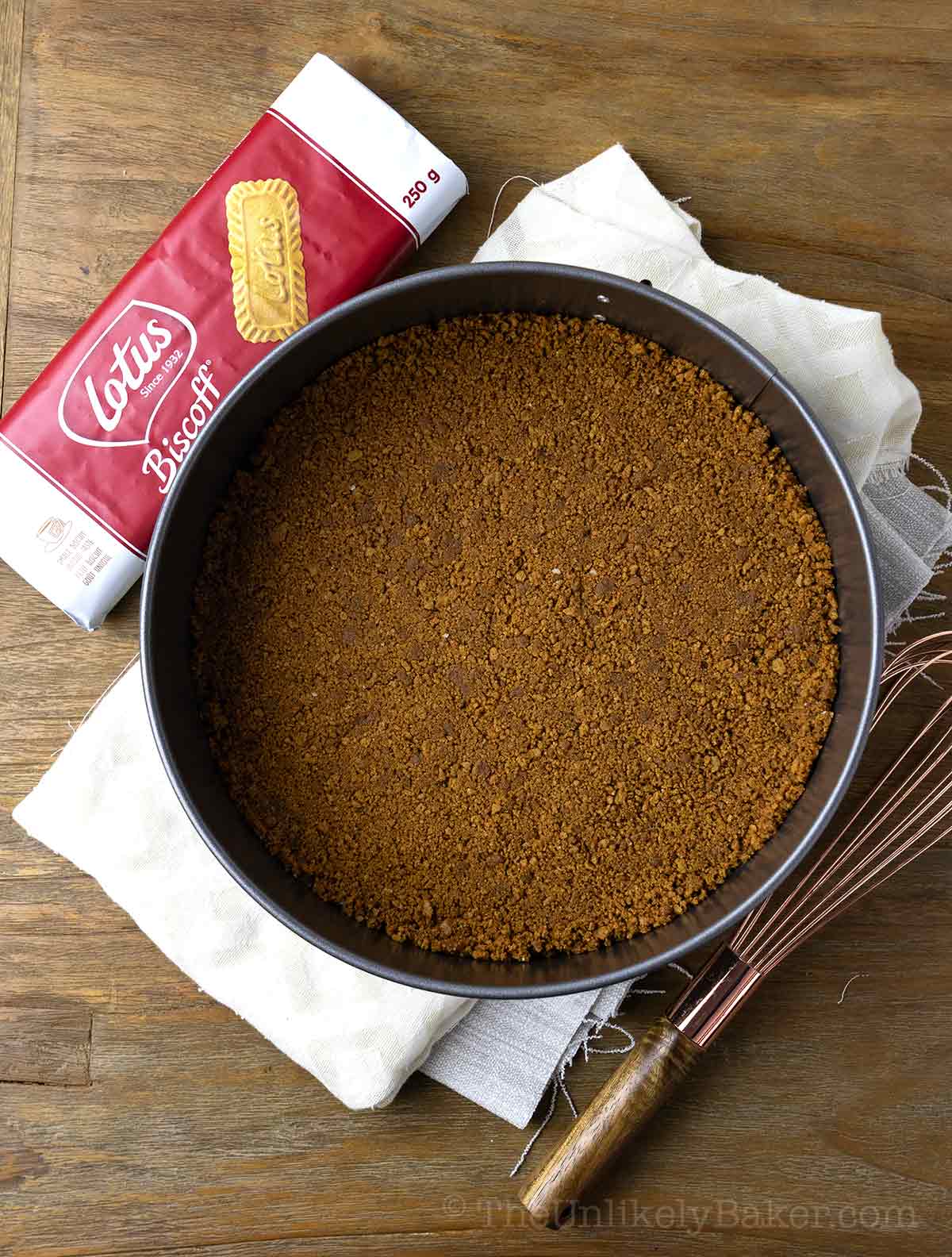 Biscoff cheesecake cookie crust.