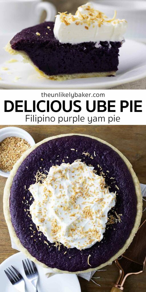 Pin for The Best Ube Pie Recipe.