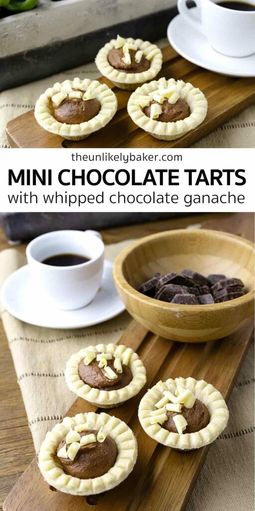 Pin for Easy Mini Chocolate Tarts Recipe.