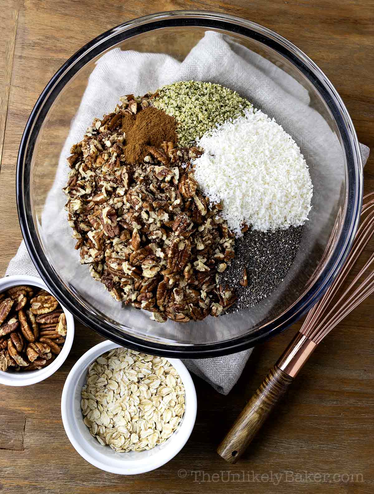 Dry ingredients in a bowl.