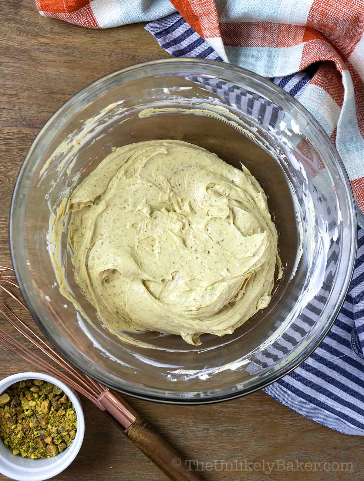 Pistachio cream cheese mixture.