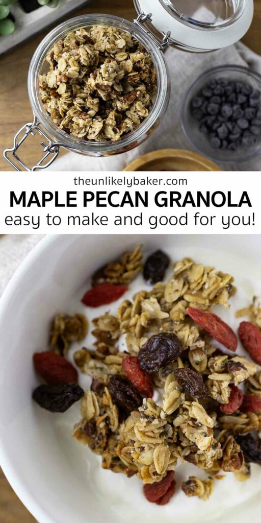 Pin for The Best Maple Pecan Granola.