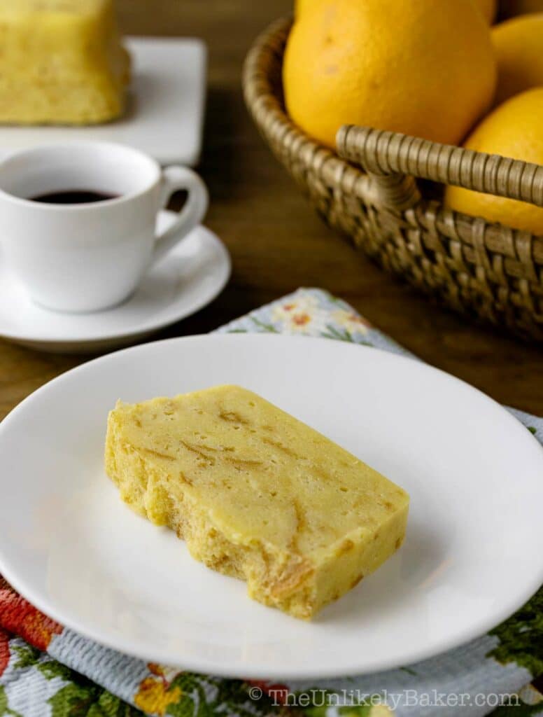 A slice of bread pudding Filipino style.