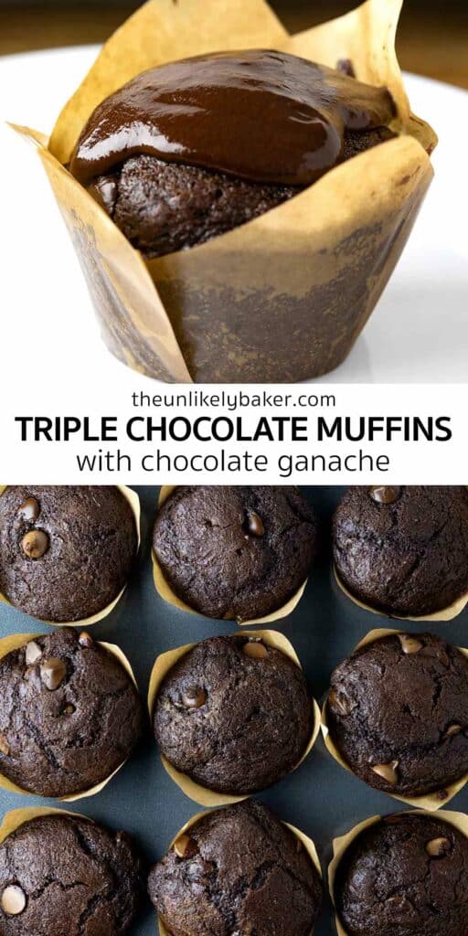 Pin for Triple Chocolate Muffins.