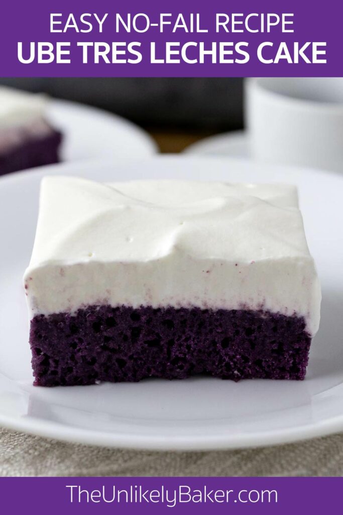 Pin for Ube Tres Leches Cake.