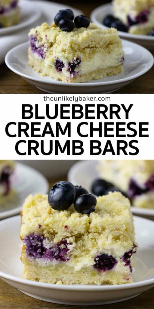 Pin for Blueberry Cream Cheese Bars.