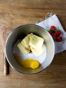 Crust ingredients in a bowl.
