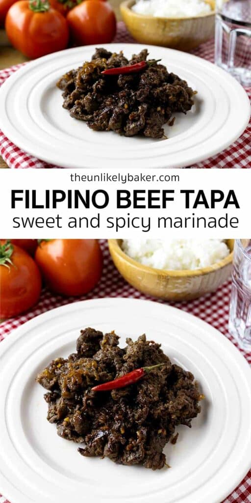 Pin for Filipino Beef Tapa Recipe.