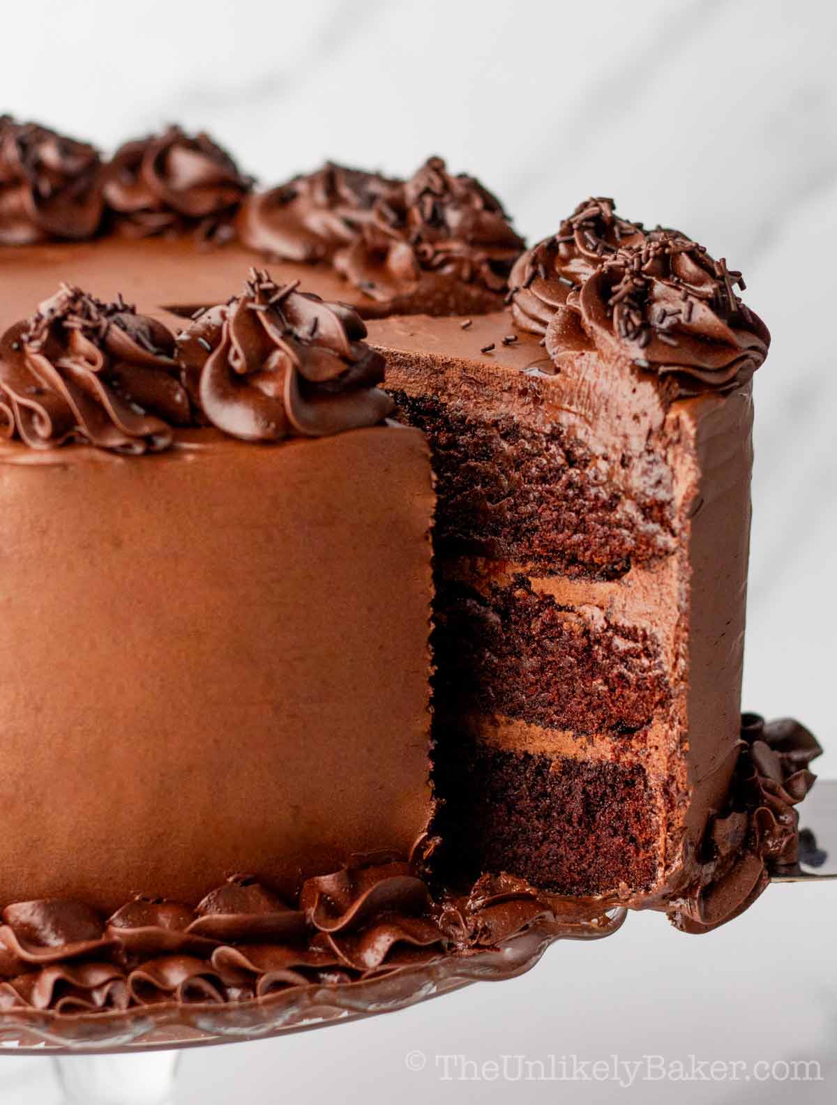 Chocolate birthday cake.