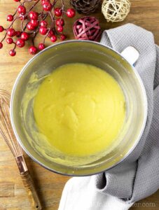 Egg mixture in a bowl.