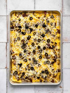 Layer of black olives.