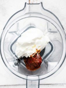 Chipotle in adobo sauce and sour cream.