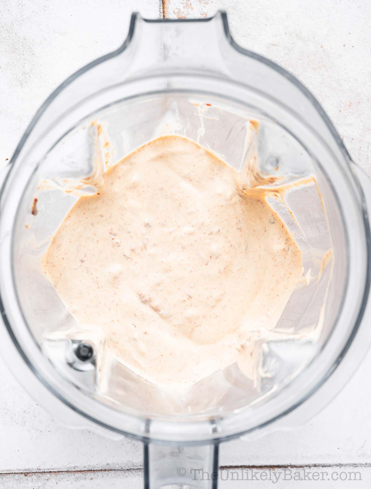Chipotle cream in a blender.