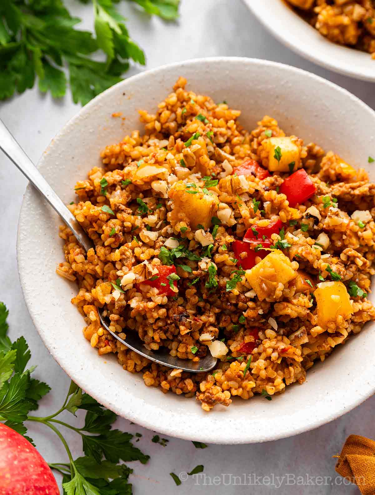Pilaf made with bulgur wheat.