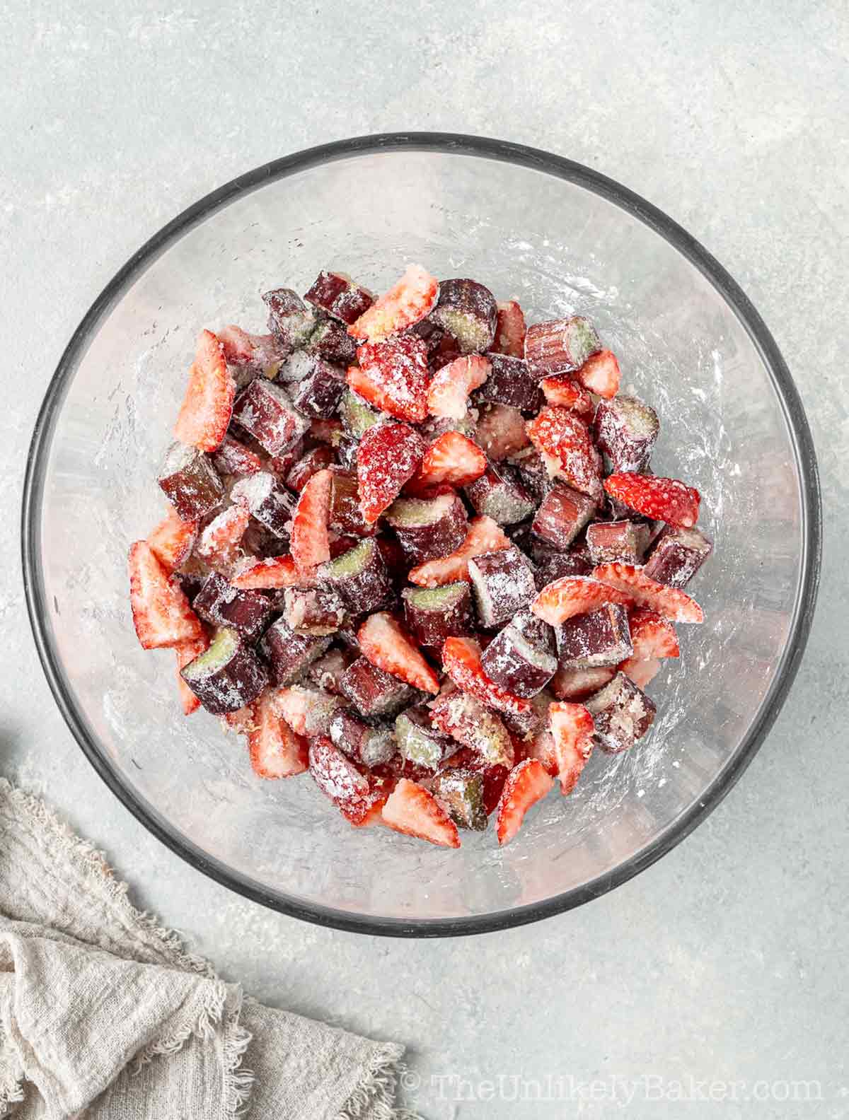 Fruit filling in a bowl.