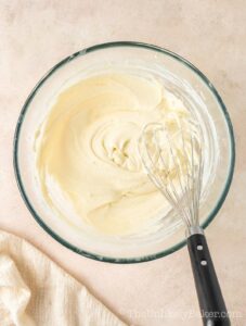 Cream cheese mixture.