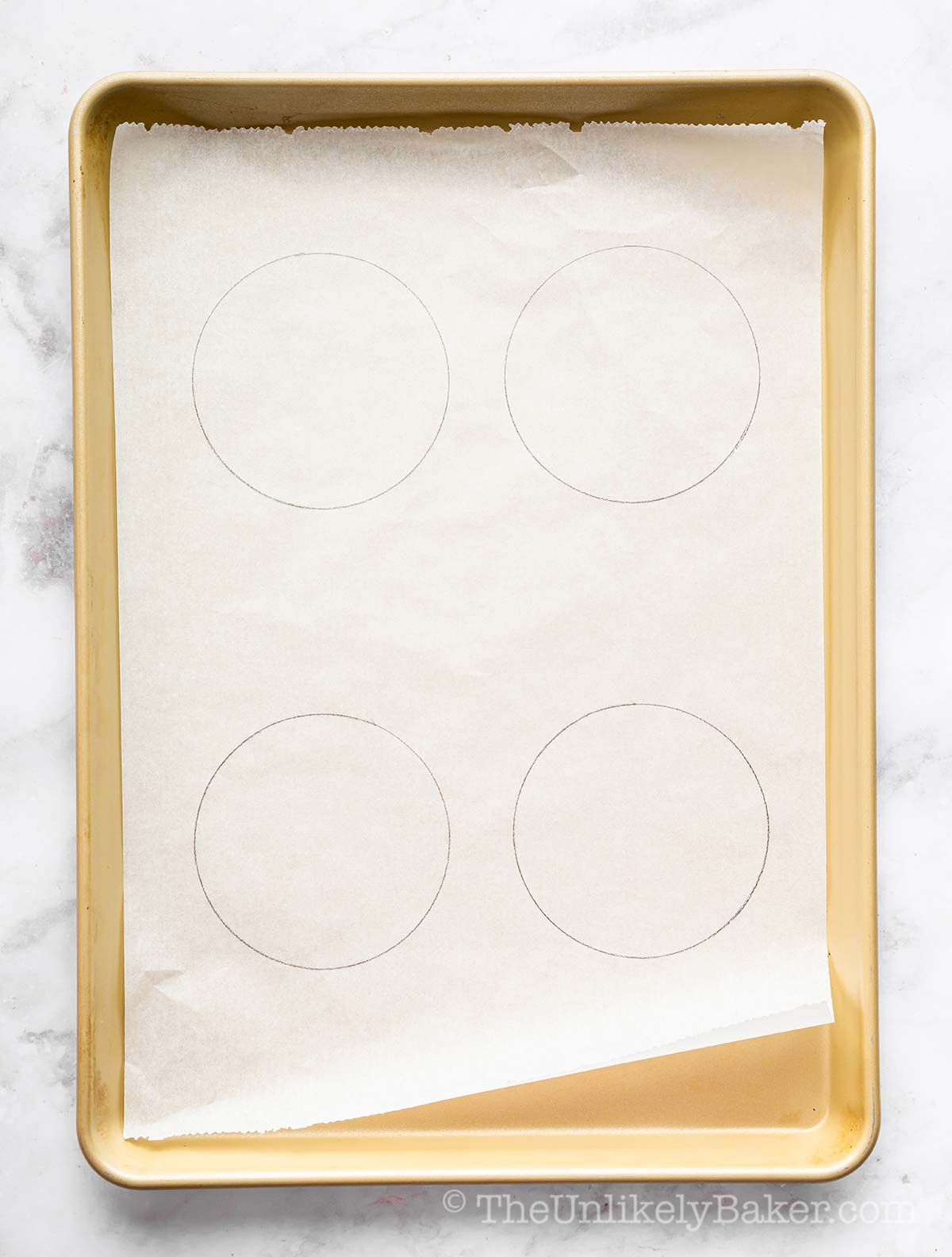 Baking sheet with parchment paper.