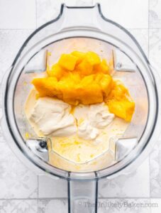 Ingredients in blender.