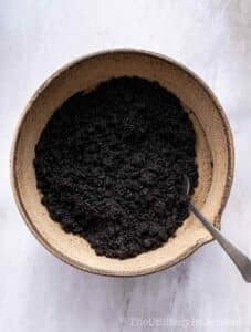 Oreo crust mixture.