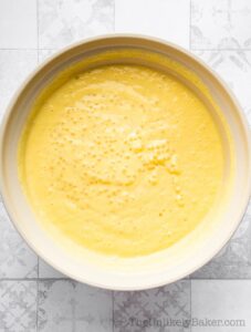 Mixture in a bowl ready to chill.