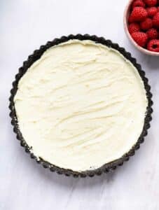 White chocolate tart filling.