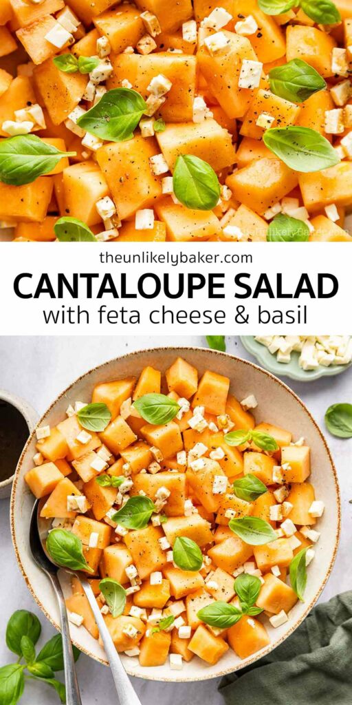 Pin for Cantaloupe Salad with Feta.
