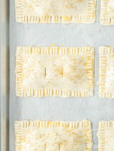Slits on top of pies.