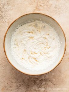 Whipped vanilla mascarpone cream.