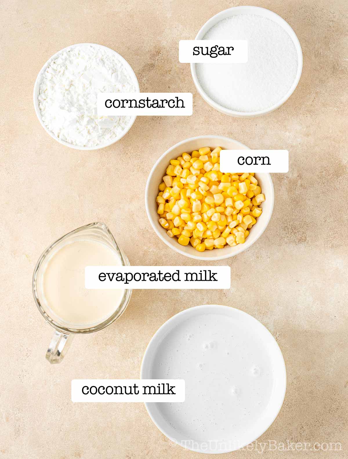 Maja recipe ingredients with text overlay.