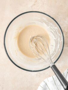 Flour mixture in a bowl.