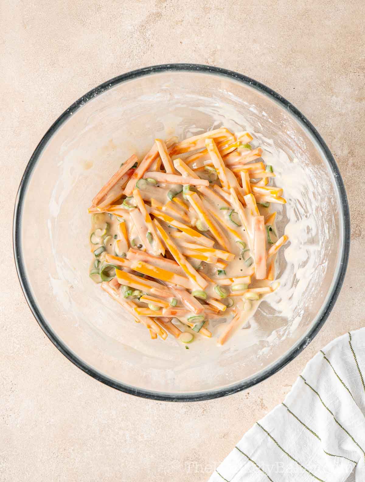 Okoy batter in a bowl.