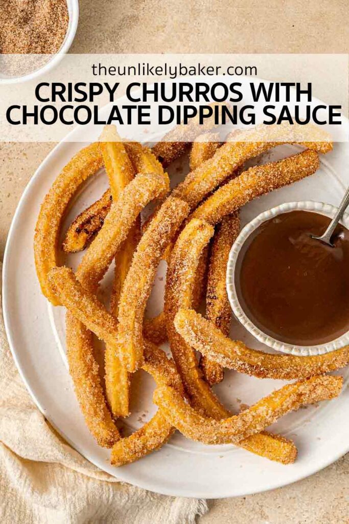 Churros with Homemade Chocolate Dipping Sauce