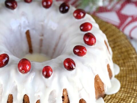 Image for Fresh Cranberry Cake Recipe: Cranberry Sour Cream Bundt Cake