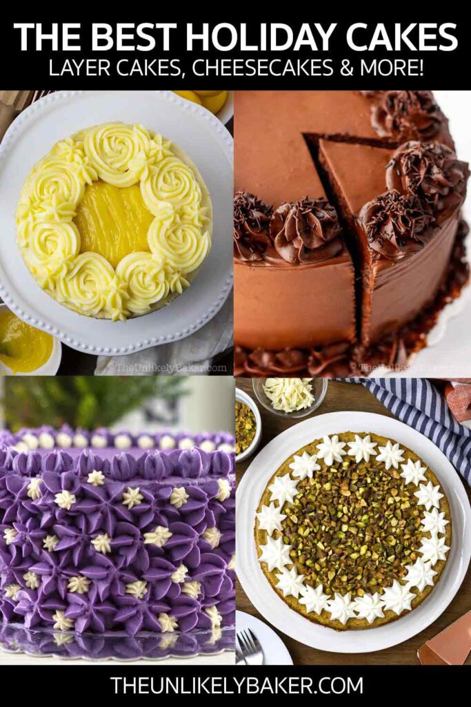 Pin for The Best Festive Holiday Cake Recipes.