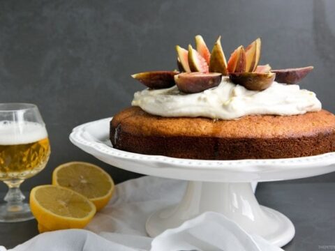 Image for Lemon Beer Cake with Honey and Figs
