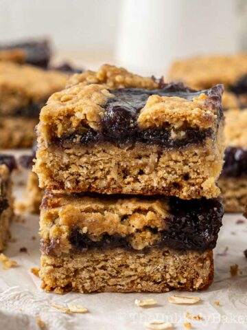 A stack of ube revel bars.